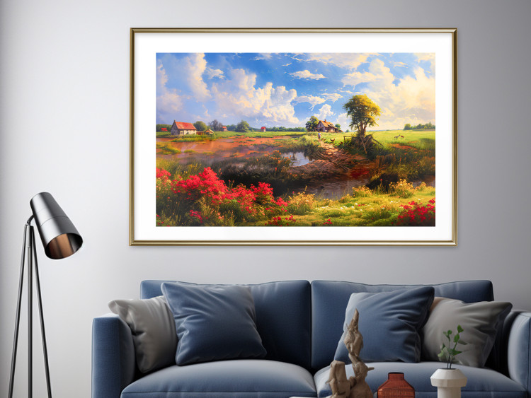 Wall Poster Rural Idyll - Landscape of the Polish Countryside Painted in Warm Colors 151536 additionalImage 16
