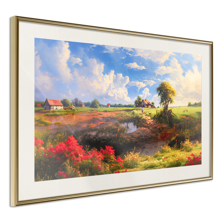 Wall Poster Rural Idyll - Landscape of the Polish Countryside Painted in Warm Colors 151536 additionalImage 10
