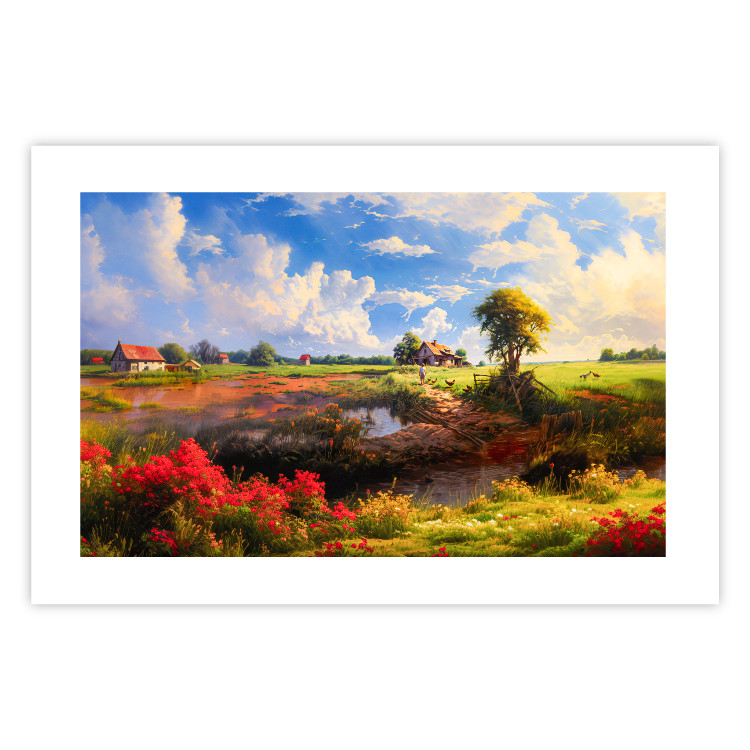 Wall Poster Rural Idyll - Landscape of the Polish Countryside Painted in Warm Colors 151536 additionalImage 17