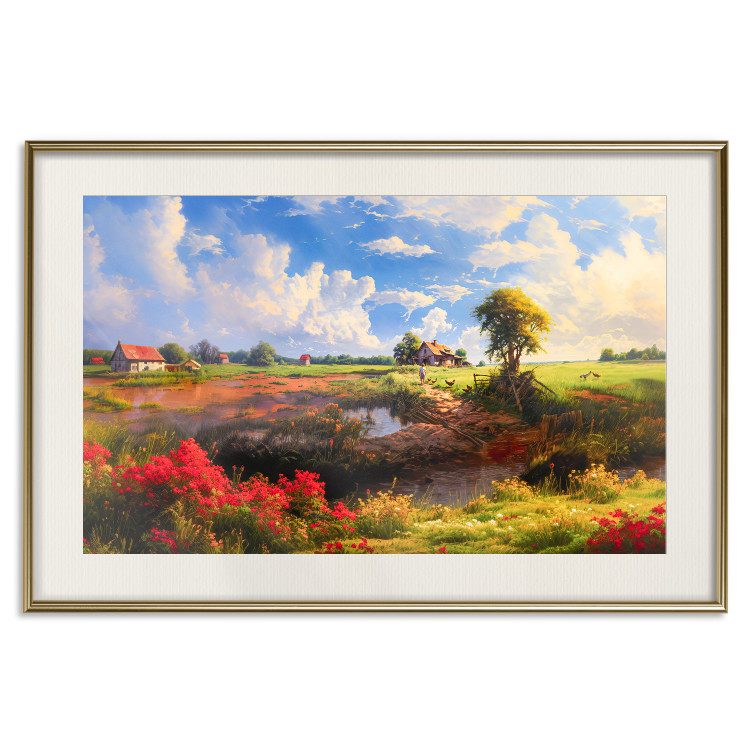 Wall Poster Rural Idyll - Landscape of the Polish Countryside Painted in Warm Colors 151536 additionalImage 22