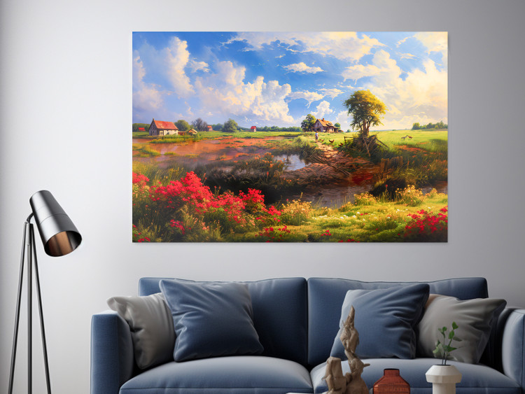 Wall Poster Rural Idyll - Landscape of the Polish Countryside Painted in Warm Colors 151536 additionalImage 12