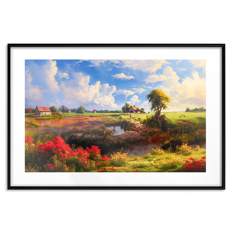Wall Poster Rural Idyll - Landscape of the Polish Countryside Painted in Warm Colors 151536 additionalImage 24