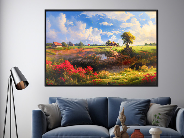 Wall Poster Rural Idyll - Landscape of the Polish Countryside Painted in Warm Colors 151536 additionalImage 13