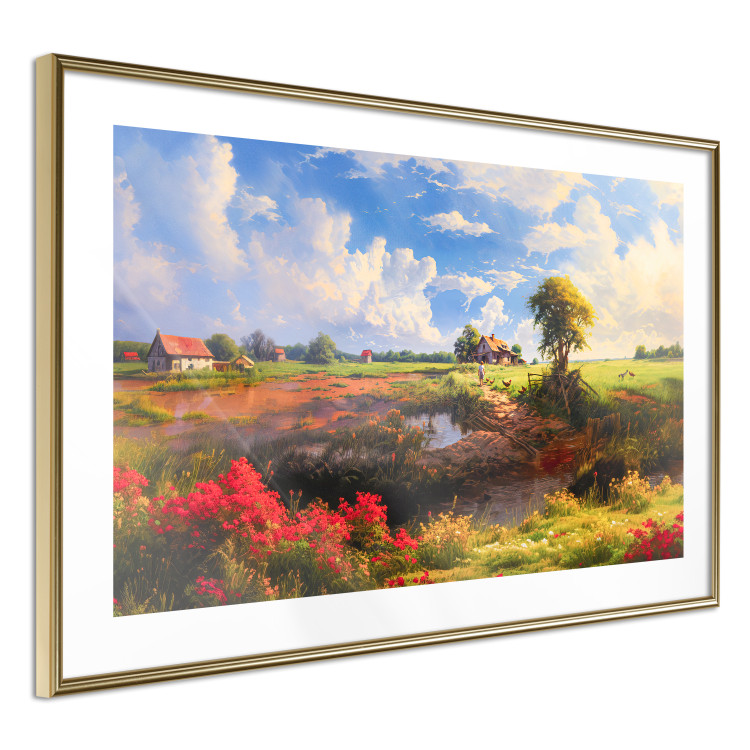 Wall Poster Rural Idyll - Landscape of the Polish Countryside Painted in Warm Colors 151536 additionalImage 6