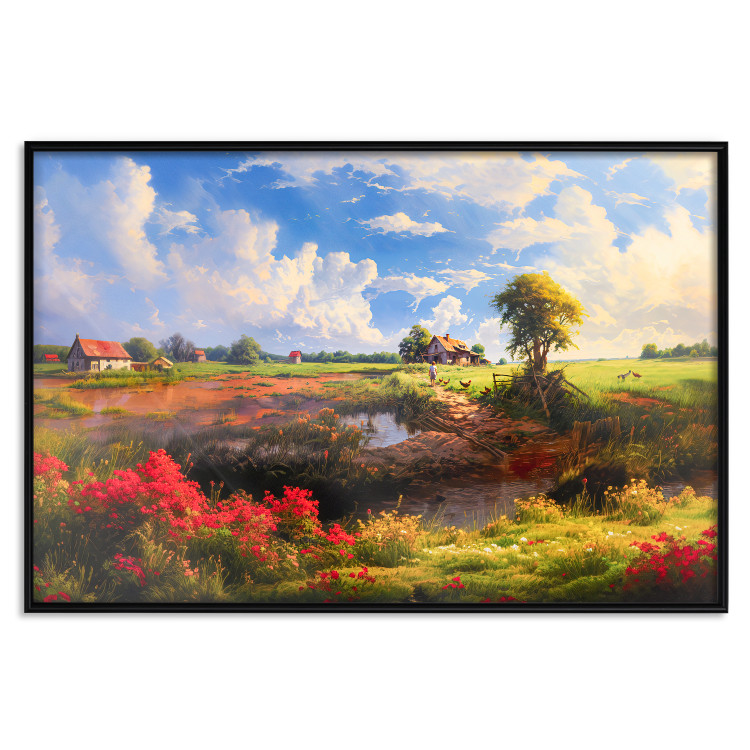 Wall Poster Rural Idyll - Landscape of the Polish Countryside Painted in Warm Colors 151536 additionalImage 19
