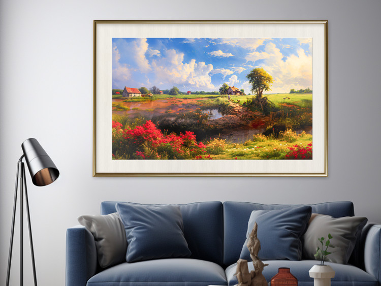Wall Poster Rural Idyll - Landscape of the Polish Countryside Painted in Warm Colors 151536 additionalImage 15