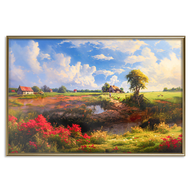 Wall Poster Rural Idyll - Landscape of the Polish Countryside Painted in Warm Colors 151536 additionalImage 20