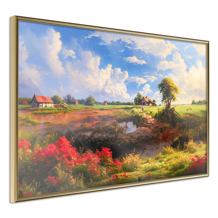 Wall Poster Rural Idyll - Landscape of the Polish Countryside Painted in Warm Colors 151536 additionalImage 7
