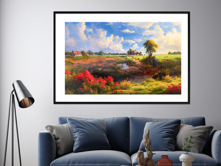 Wall Poster Rural Idyll - Landscape of the Polish Countryside Painted in Warm Colors 151536 additionalImage 14