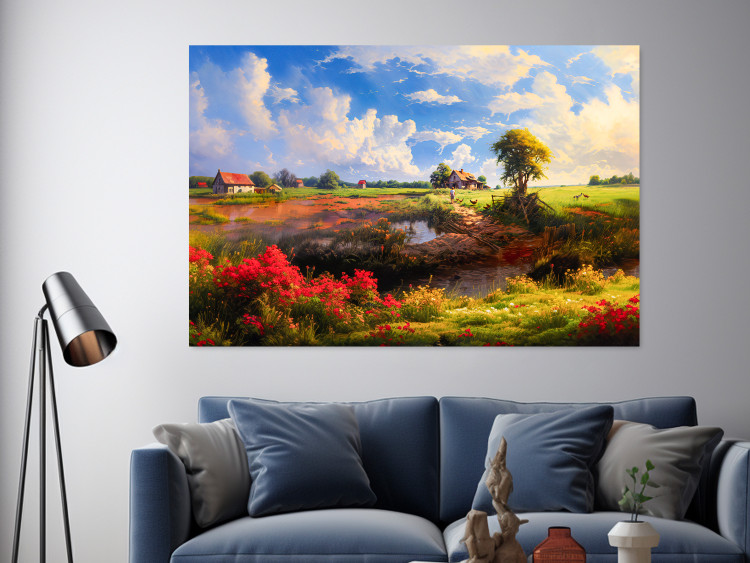 Wall Poster Rural Idyll - Landscape of the Polish Countryside Painted in Warm Colors 151536 additionalImage 11