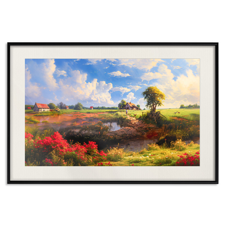Wall Poster Rural Idyll - Landscape of the Polish Countryside Painted in Warm Colors 151536 additionalImage 23