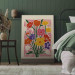 Canvas Pink Bouquet - A Minimalist Composition Inspired by the Style of Matisse 159936 additionalThumb 3