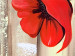 Canvas Three Poppies (3-piece) - Flowers on a pearl background with a textured plank effect 48536 additionalThumb 2