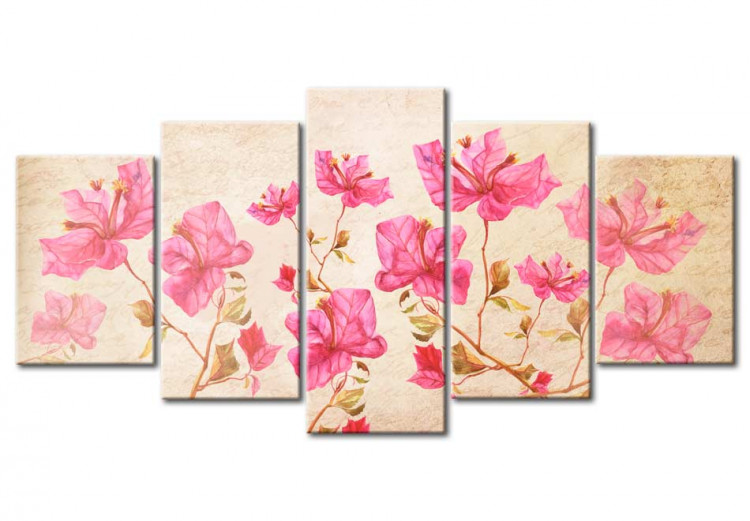 Canvas Flowers in Pink 61936