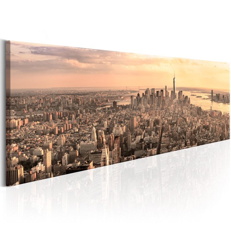 Canvas Art Print NYC: Urban Beauty (1-piece) - Manhattan and a Beautiful Sunrise 93036 additionalImage 2