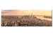 Canvas Art Print NYC: Urban Beauty (1-piece) - Manhattan and a Beautiful Sunrise 93036