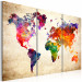 Canvas Art Print The World's Map in Watercolor 93736 additionalThumb 2