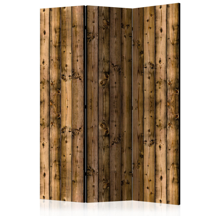 Room Separator Country Cottage - texture of planks of dark brown oak wood 95236