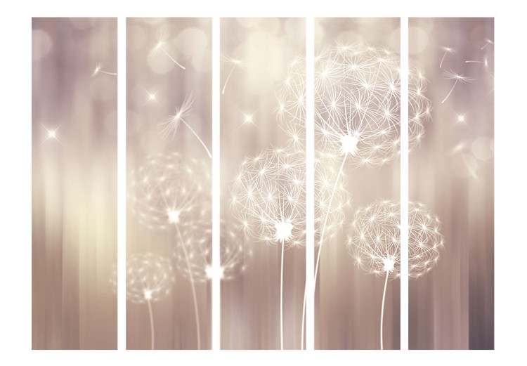 Room Divider Summer Frolics II - romantic dandelions on a background of colorful lights 95536 additionalImage 3