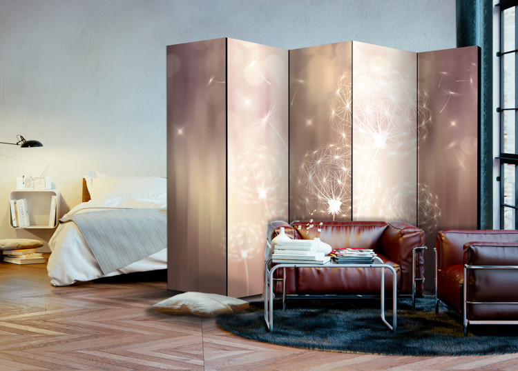 Room Divider Summer Frolics II - romantic dandelions on a background of colorful lights 95536 additionalImage 4