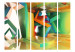 Folding Screen Colorful Space II - abstract and colorful geometric figures 95636 additionalThumb 3