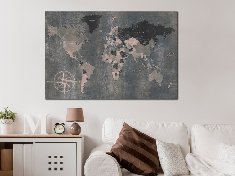 Decorative Pinboard Grey World [Cork Map] 96036 additionalImage 4