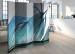 Room Separator Turquoise Feather II - romantic blue feather on gradient background 97436 additionalThumb 4