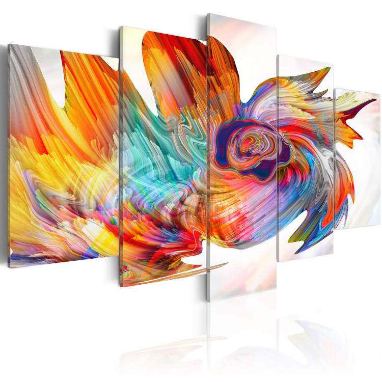 Canvas Colorful Illusion - Rainbow Swirl on White Background in Abstract Motif 97536 additionalImage 2