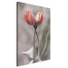 Canvas Spring Dance - Romantic Pink Tulip Flowers on Gray Background 98136 additionalThumb 2
