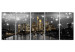 Canvas Print Frankfurt: Starlight (5-piece) - Cityscape over Water 98536