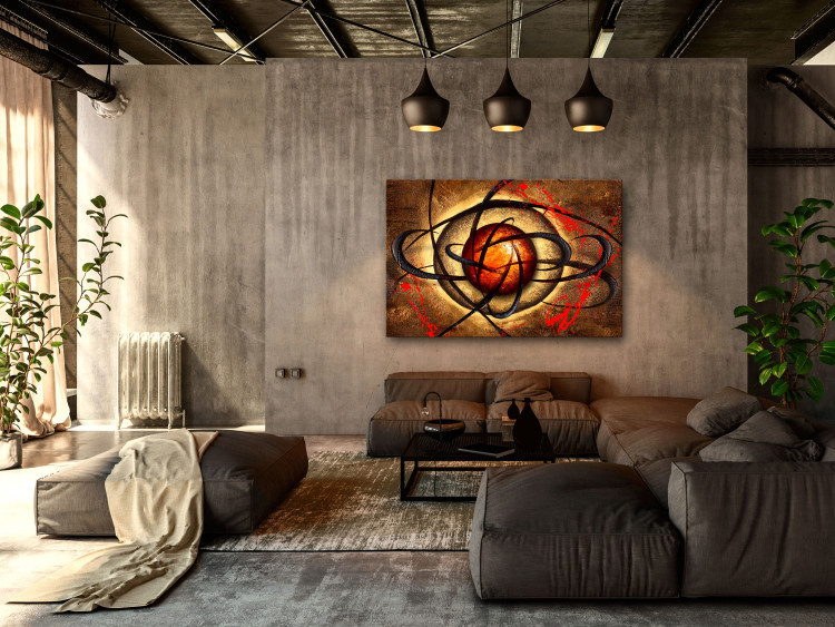 Canvas Mysterious Eye (1-piece) - Abstraction with Sphere and Black Vines 106246 additionalImage 3