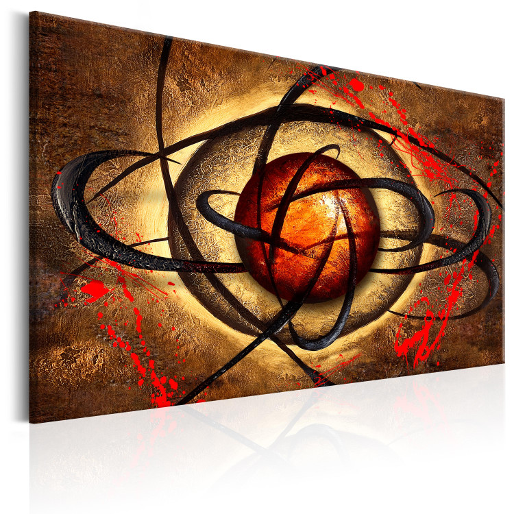 Canvas Mysterious Eye (1-piece) - Abstraction with Sphere and Black Vines 106246 additionalImage 2