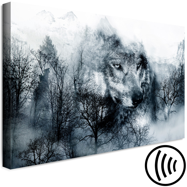 Canvas Print Mountain Predator (1 Part) Wide Black and White 108246 additionalImage 6