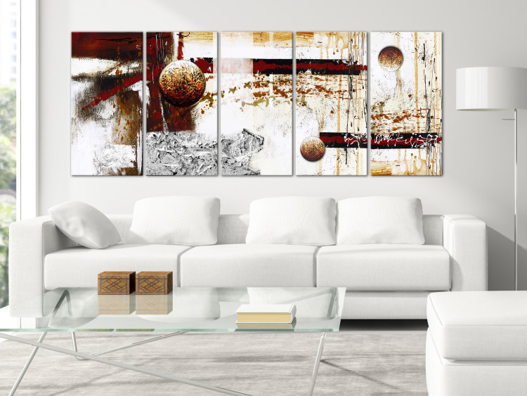 Canvas Print Dynamics in Space (5 Parts) Narrow 108446 additionalImage 3