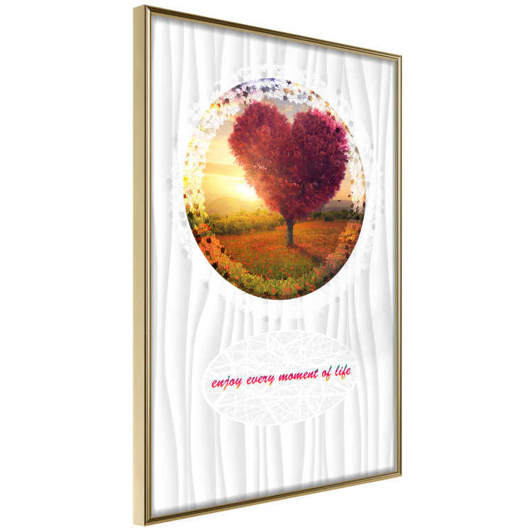 Poster Enjoy Every Moment - heart-shaped tree and English text 114446 additionalImage 14