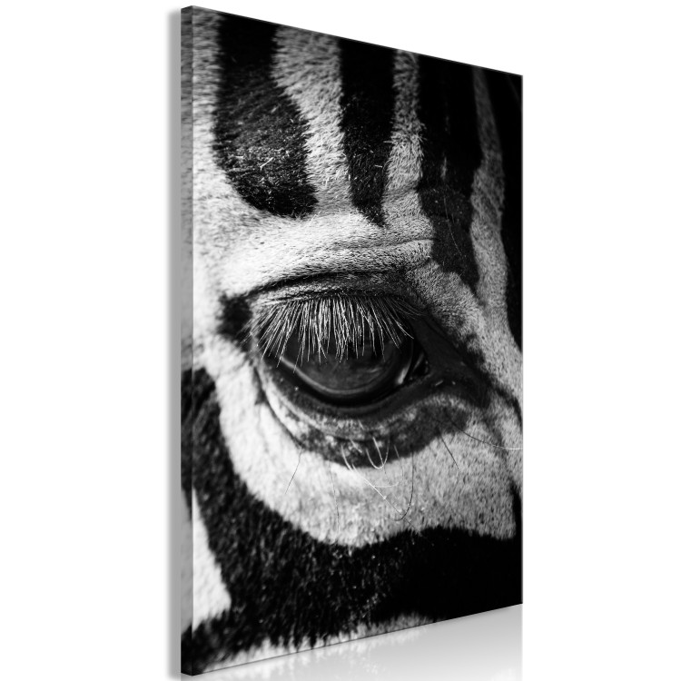 Canvas Animal in Stripes (1-part) - Black and White Zebra 114846 additionalImage 2