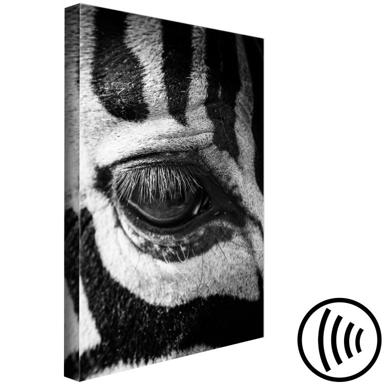 Canvas Animal in Stripes (1-part) - Black and White Zebra 114846 additionalImage 6