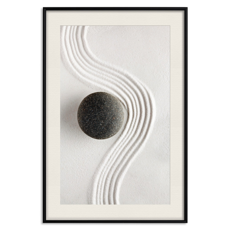 Poster Concentration - oriental composition with a stone on sand in Zen style 115046 additionalImage 18
