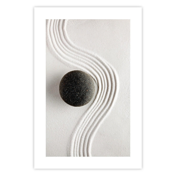 Poster Concentration - oriental composition with a stone on sand in Zen style 115046 additionalImage 17