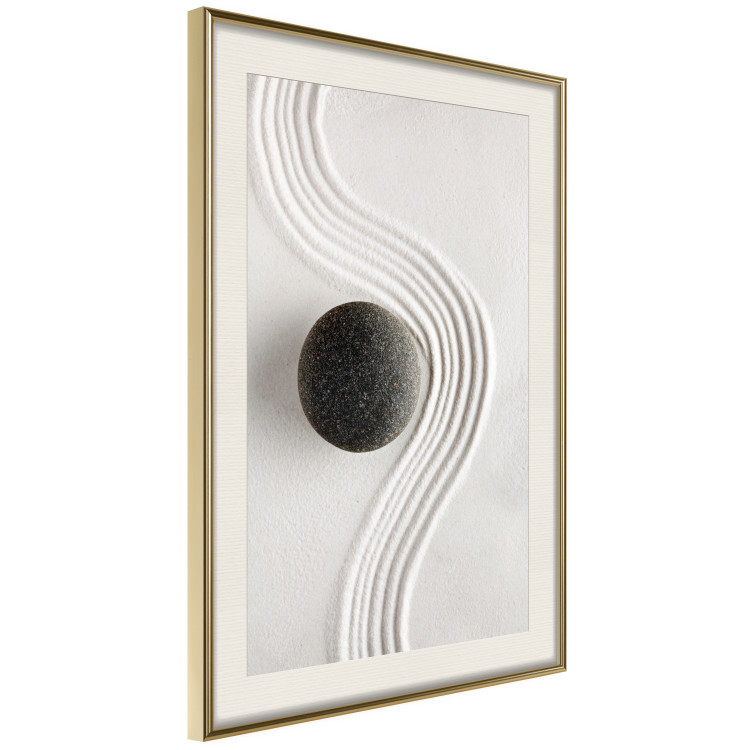 Poster Concentration - oriental composition with a stone on sand in Zen style 115046 additionalImage 2