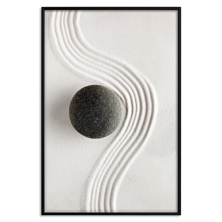 Poster Concentration - oriental composition with a stone on sand in Zen style 115046 additionalImage 25