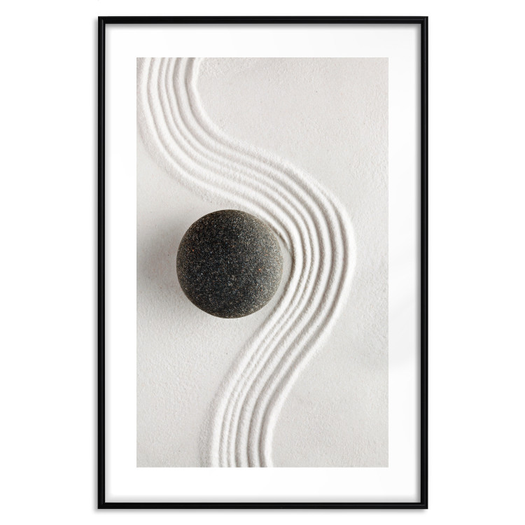 Poster Concentration - oriental composition with a stone on sand in Zen style 115046 additionalImage 27