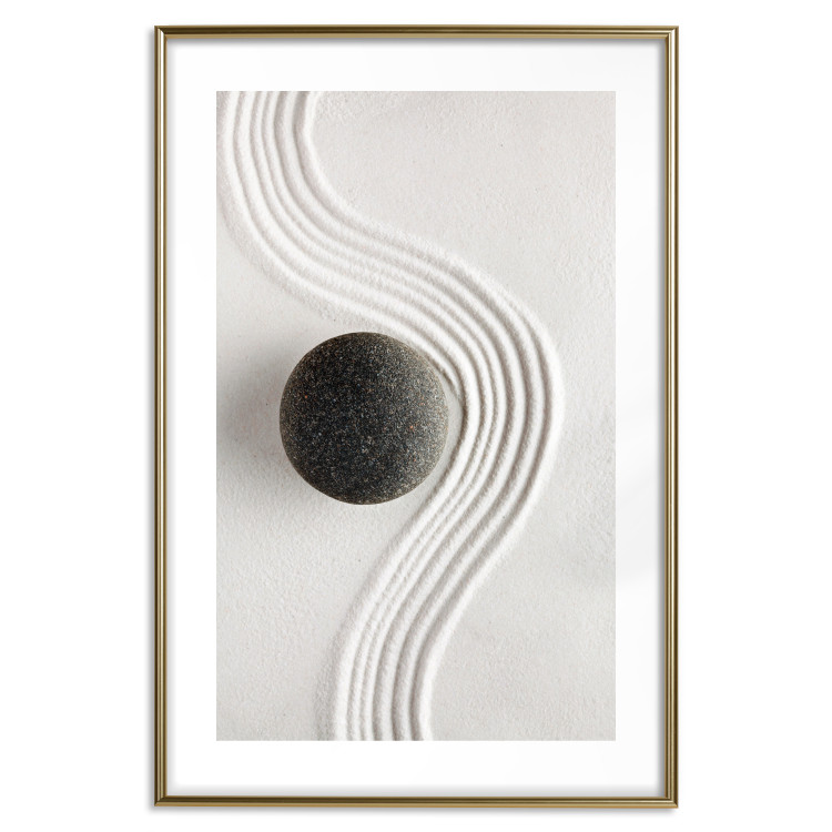 Poster Concentration - oriental composition with a stone on sand in Zen style 115046 additionalImage 14