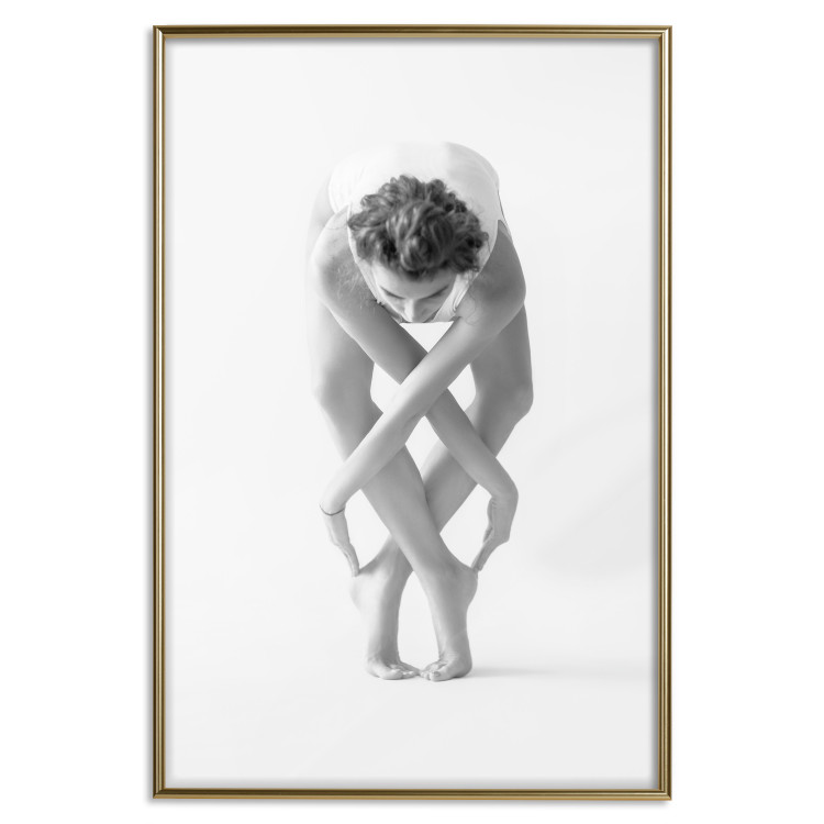 Poster Ballet - unique grayscale composition with a woman's silhouette dancing 115146 additionalImage 20