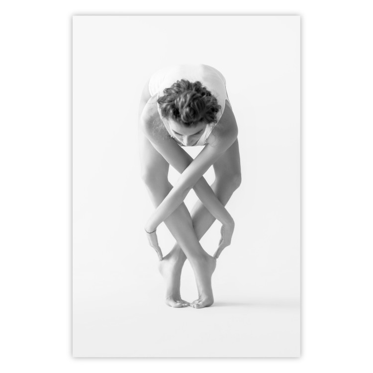 Poster Ballet - unique grayscale composition with a woman's silhouette dancing 115146
