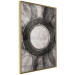 Poster Scratched Metal - black and white abstract geometric composition 116546 additionalThumb 12
