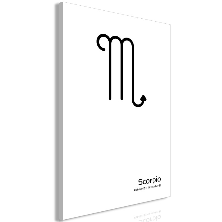 Canvas Art Print Scorpio zodiac sign - minimalistic graphics with an inscription 117046 additionalImage 2
