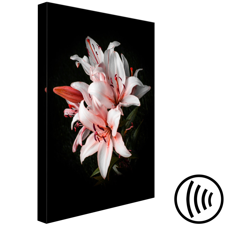 Canvas White Lilies (1-part) - Flower Beauty in Nature's Dim Light 117246 additionalImage 6