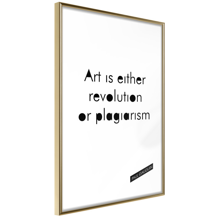 Wall Poster Art is either revolution or plagiarism - English quote amidst white 117446 additionalImage 14