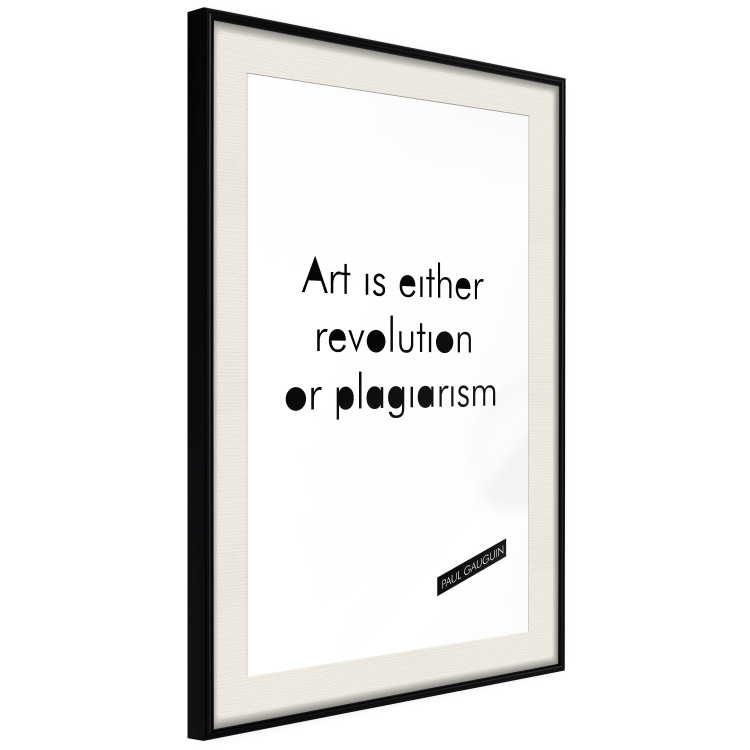 Wall Poster Art is either revolution or plagiarism - English quote amidst white 117446 additionalImage 3